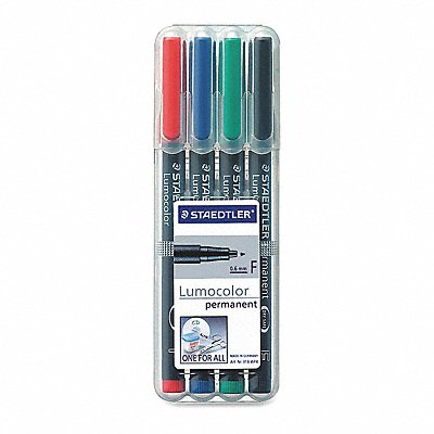 STAEDTLER 318WP4 Marker Perm Lumocolor Fine PK4