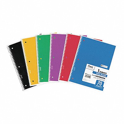 MEAD 05510BD Notebook Wire Wide 1Sub 70 PK6