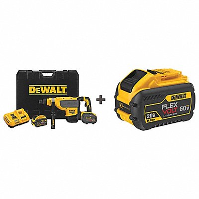 DEWALT DCH481X2DCB609 Cordless Rotary Hammer Kit SDS Max Chuck