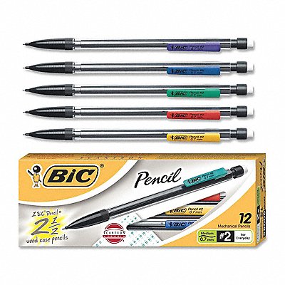 BIC MP11 Pencil Mech 0.7Mm Clr PK12