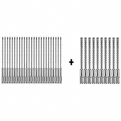 BOSCH HCFC2011B25HCFC2041B10 Hammer Drill Bit SDS Plus 3/16 x4 PK25