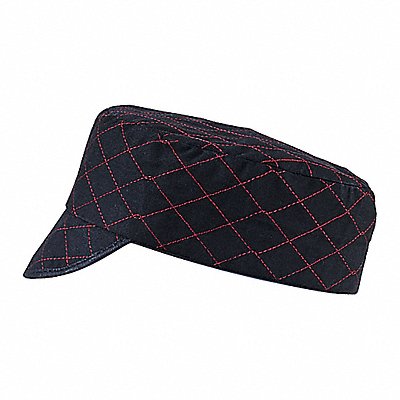 GUARD LINE 490738 Welders Cap Black Red Stitching 7-3/8In