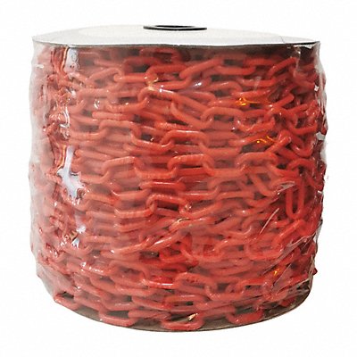 GRAINGER 33HF98 K6946 Plastic Chain 200 ft L Red
