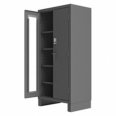 DURHAM MFG 3702CXCBLP4S95 Storage Cabinet 78 x36 x24 Grey 4Shlv
