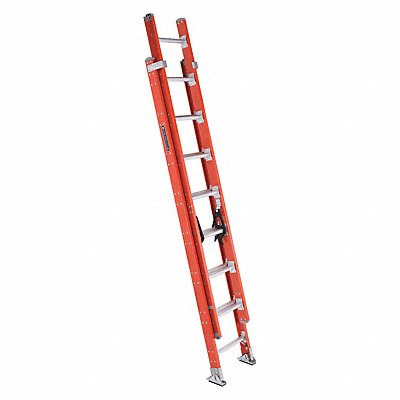 LOUISVILLE LADDER FE7216 Extension Ladder Fiberglass 8 ft IA