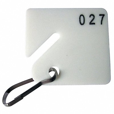 GRAINGER 33J888 Key Tag Numbered 101 to 200 PK100