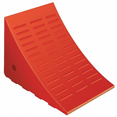 GRAINGER 6605069 Wheel Chock 8-1/4 In H Urethane Orange
