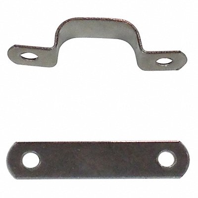 DIXIE LINE CLAMPS 1002 Tube Clamp Two-Hole w/Backplate SS PK25