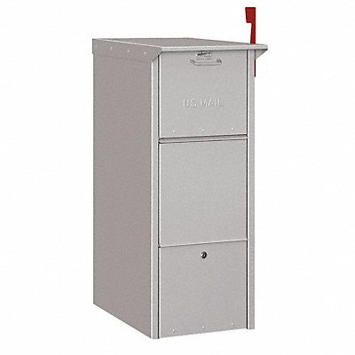 SALSBURY INDUSTRIES 4375SLV Mail Package Drop Aluminum Silver