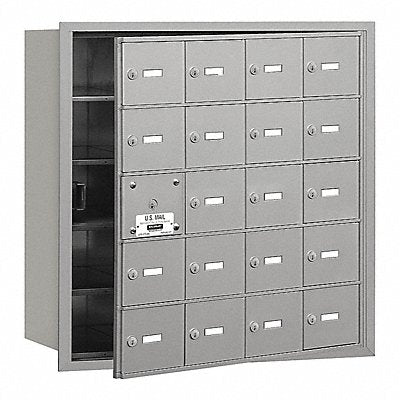SALSBURY INDUSTRIES 3620AFU Horizontal Mailbox USPS 20Dr Alum FL 29-3/4in