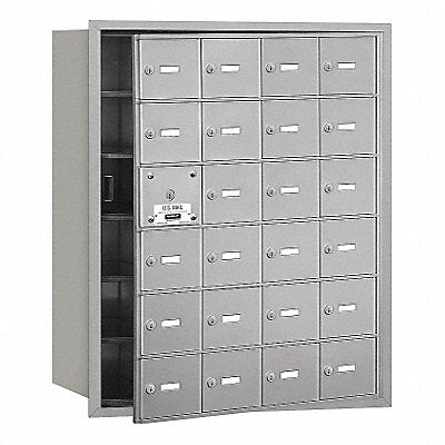 SALSBURY INDUSTRIES 3624AFU Horizontal Mailbox USPS 24Dr Alum FL 35-1/4in