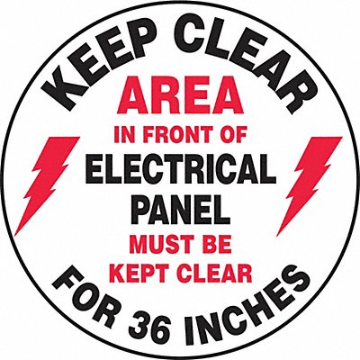ACCUFORM MFS729 Floor Sign Keep Clear 17 in Dia.