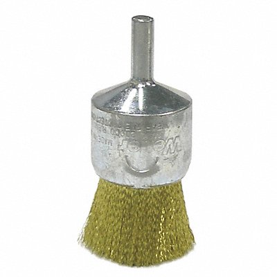 WEILER 93805 Crimped Wire End Brush Brass 1 In.