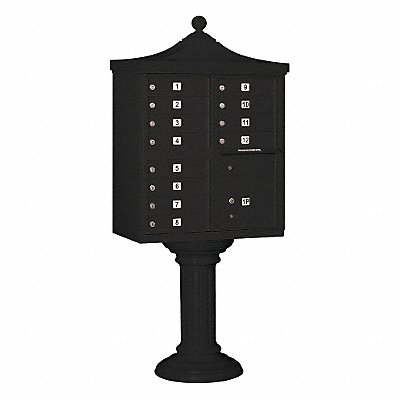 SALSBURY INDUSTRIES 3312RBLKU Regency CBU USPS Access 12 Doors Black