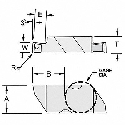 ULTRA-DEX USA NG3LW094 Grooving/Parting Insert Carbide