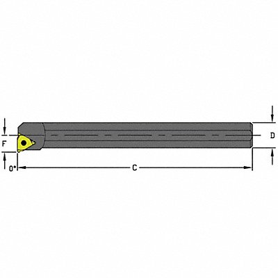 ULTRA-DEX USA A16RLSER3 Thread Turning Toolholder A16R LSER3