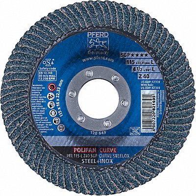 PFERD 67339 Fiber Disc 4 1/2 in Dia 7/8in Arbor
