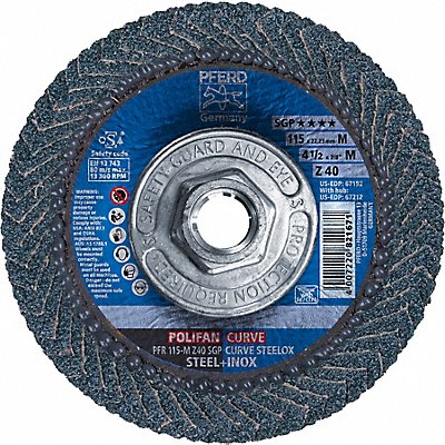 PFERD 67212 Fiber Disc 4 1/2 in Dia 5/8in Arbor