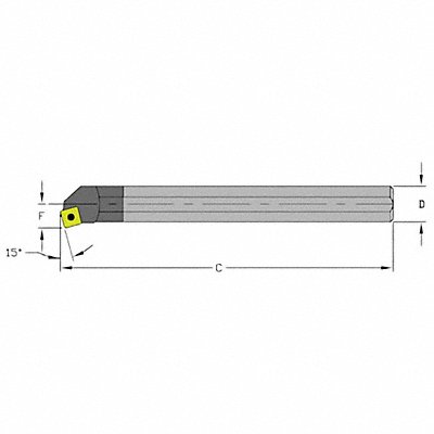 ULTRA-DEX USA E08RSSKCR3 Indexable Boring Bar 5/8 Carbide
