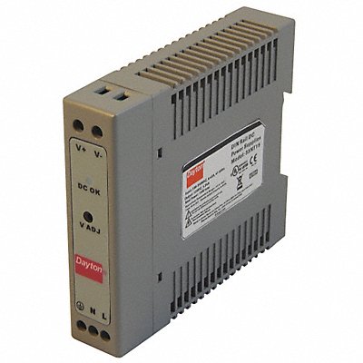 DAYTON 33NT15 Power Supply DIN Rail 15W 12VDC Plastic