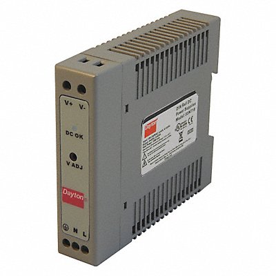 DAYTON 33NT18 Power Supply DIN Rail 15W 24VDC Plastic