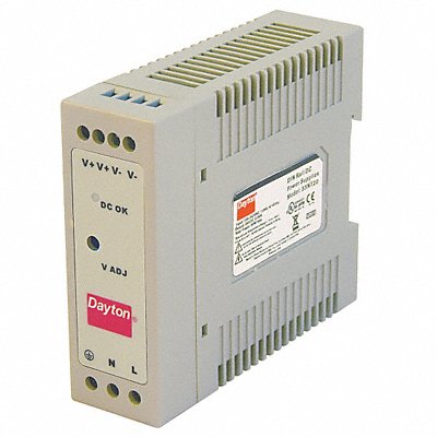 DAYTON 33NT20 Power Supply DIN Rail 50W 24VDC Plastic