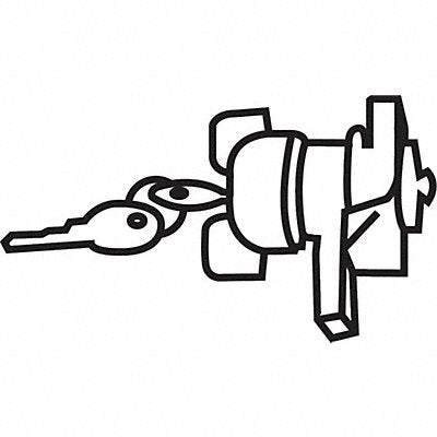 RUBBERMAID COMMERCIAL PRODUCTS GRFG6181L20000 Lock and Key For Janitor Cart