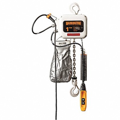 HARRINGTON NER003LFG15 Electric Chain Hoist 500lb. 15ft. 15 fpm