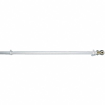 ANNIN FLAGMAKERS 1991 Flag Pole Hanging and Spnning Silvr 6 ft