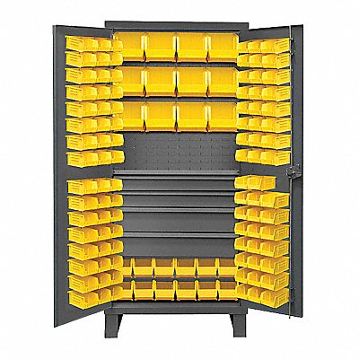 DURHAM MFG HDCD2436781204M95 Bin Cabinet Grey 78 x36 x24 120YllwBns