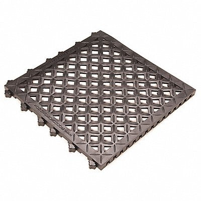 ERGO ADVANTAGE SAFE-FLEX A2B Interlock Drainage Mat Blck 18 x18 PK10