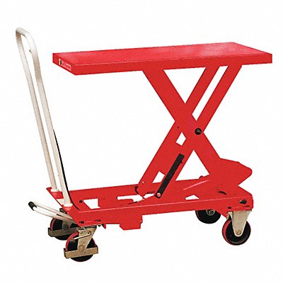 DAYTON 33W288 Scissor Lift Cart 550 lb Steel Fixed