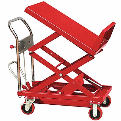 DAYTON 33W290 Scissor Lift Cart 600 lb Steel Tilt