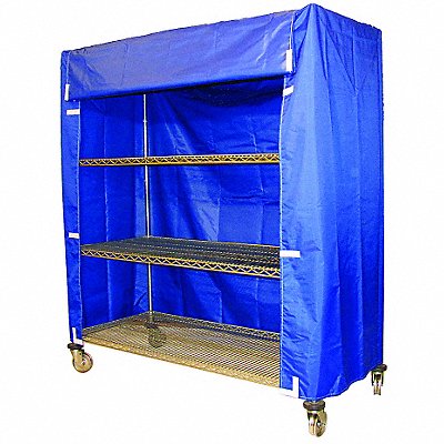 GRAINGER 33Y362 Cart Cover 48x24x86 Blue Nylon