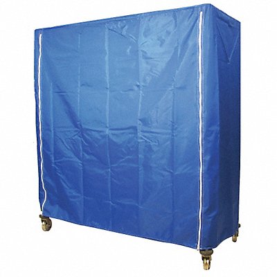 GRAINGER 33Y366 Cart Cover 48x18x86 Blue Nylon Zipper