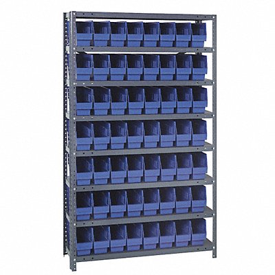 QUANTUM STORAGE SYSTEMS 1875SB803BL G7426 Bin Shelving 18inx75inx36in Blue