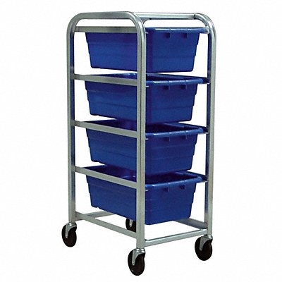 QUANTUM STORAGE SYSTEMS TR425168BL Cross Stack Tub Rack w/4 Tubs Blue