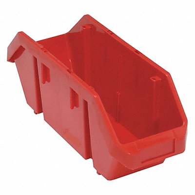 QUANTUM STORAGE SYSTEMS QP1867RD Cross-Stacking Bin Red PP 7 in