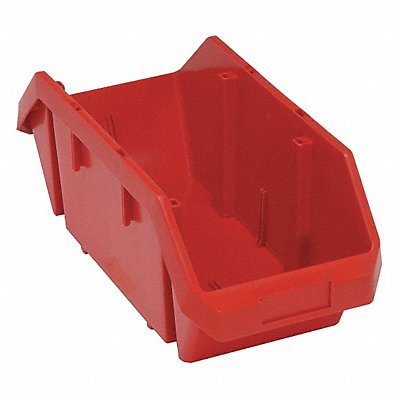 QUANTUM STORAGE SYSTEMS QP1887RD Cross-Stacking Bin Red PP 7 in