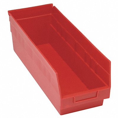 QUANTUM STORAGE SYSTEMS QSB804RD G7029 Shelf Bin Red Polypropylene 8 in