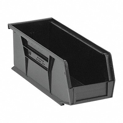 QUANTUM STORAGE SYSTEMS QUS224BK E1526 Hang and Stack Bin Black PP 4 in