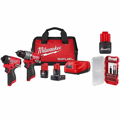 MILWAUKEE 3.49722481124254E+21 Combo Kit 12V 2.1 lb Li Ion Battery