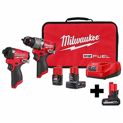 MILWAUKEE 34972200000000 M12 FUEL 2-Tool Kit w M12 5.0 Battery