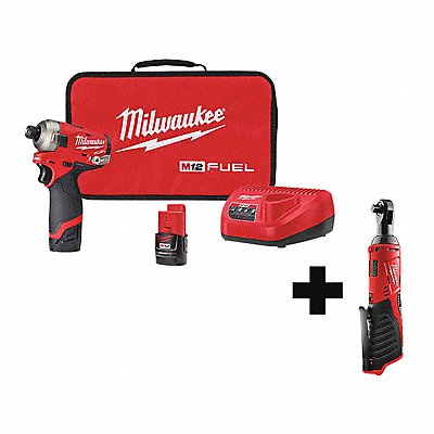 MILWAUKEE 255122000000 Cordless Impact Driver Kit 1/4 Drive