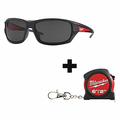 MILWAUKEE 4873202648225500 Safety Glasses Black Frame Unisex