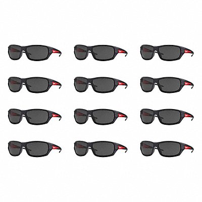 MILWAUKEE 48732026X12 Safety Glasses 12 pk Black Frame