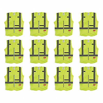 MILWAUKEE 48735022X12 High Visibility Vest 12 pk L/XL