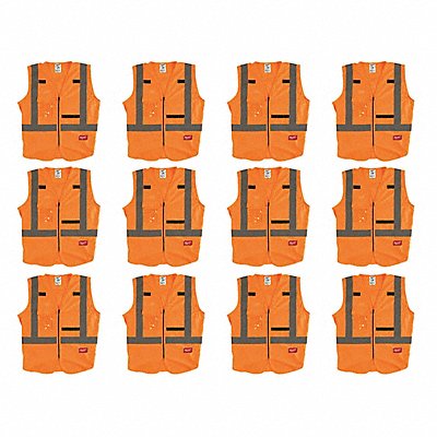 MILWAUKEE 48735072X12 High Visibility Vest 12 pk L/XL