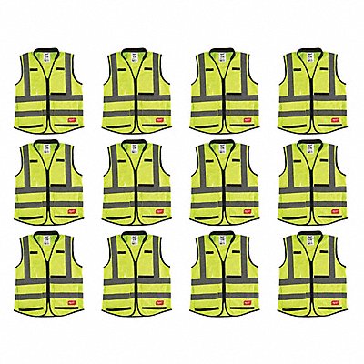 MILWAUKEE 48735042X12 High Visibility Vest 12 pk L/XL
