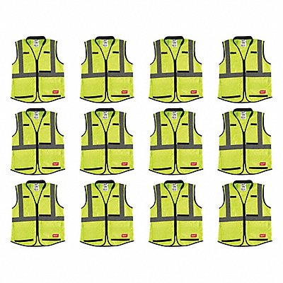 MILWAUKEE 48735082X12 High Visibility Vest 12 pk L/XL